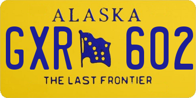 AK license plate GXR602
