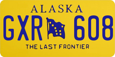 AK license plate GXR608