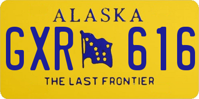 AK license plate GXR616