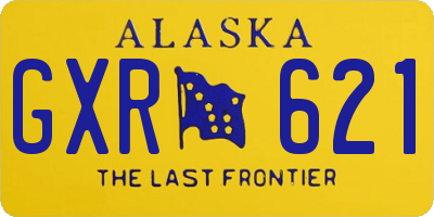 AK license plate GXR621