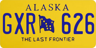 AK license plate GXR626