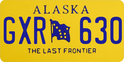 AK license plate GXR630