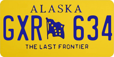 AK license plate GXR634