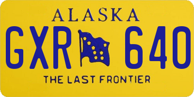 AK license plate GXR640