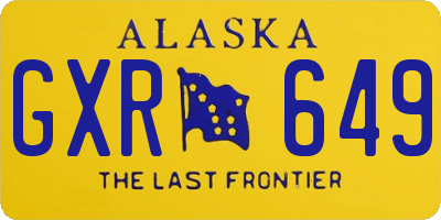 AK license plate GXR649