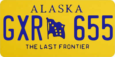 AK license plate GXR655