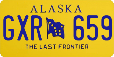 AK license plate GXR659
