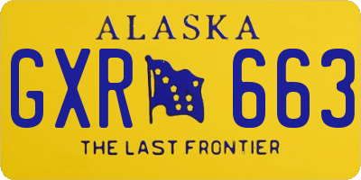 AK license plate GXR663