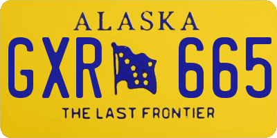 AK license plate GXR665