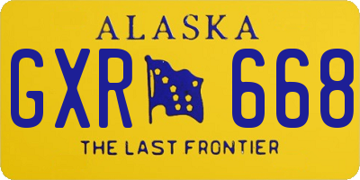 AK license plate GXR668