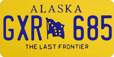 AK license plate GXR685