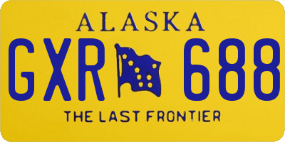 AK license plate GXR688