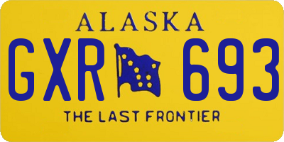 AK license plate GXR693