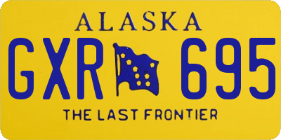 AK license plate GXR695