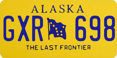 AK license plate GXR698