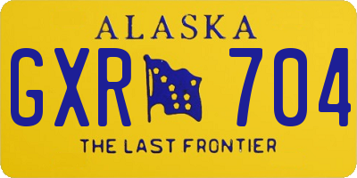 AK license plate GXR704