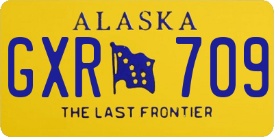 AK license plate GXR709