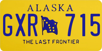 AK license plate GXR715
