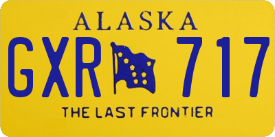 AK license plate GXR717