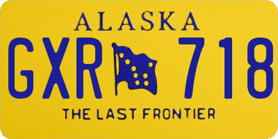 AK license plate GXR718