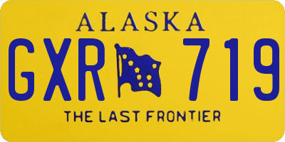 AK license plate GXR719