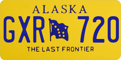 AK license plate GXR720
