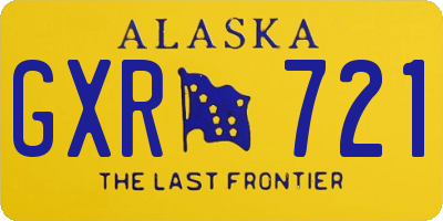 AK license plate GXR721