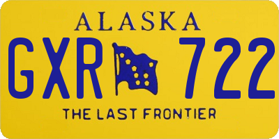 AK license plate GXR722