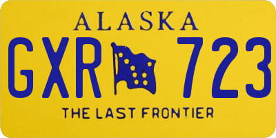 AK license plate GXR723