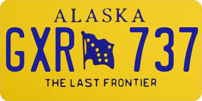 AK license plate GXR737