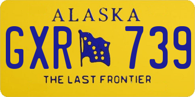 AK license plate GXR739