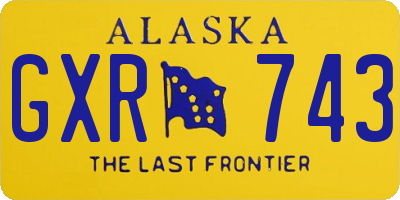 AK license plate GXR743