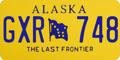 AK license plate GXR748