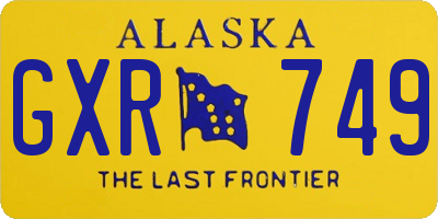 AK license plate GXR749