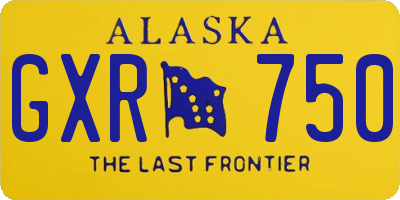 AK license plate GXR750