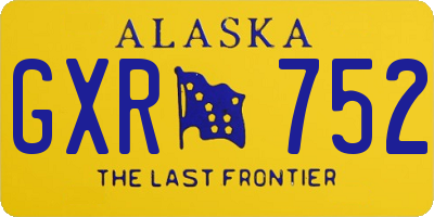 AK license plate GXR752