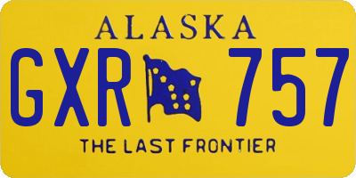 AK license plate GXR757