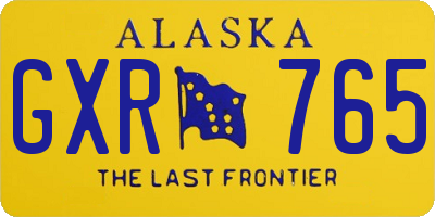 AK license plate GXR765