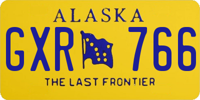 AK license plate GXR766