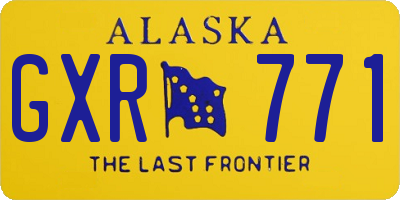 AK license plate GXR771