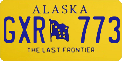 AK license plate GXR773