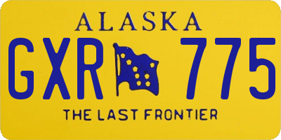 AK license plate GXR775