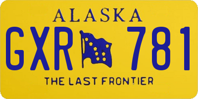 AK license plate GXR781