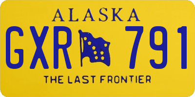 AK license plate GXR791