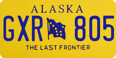 AK license plate GXR805