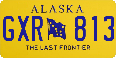 AK license plate GXR813