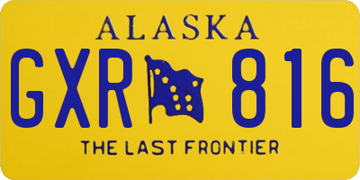 AK license plate GXR816