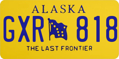 AK license plate GXR818