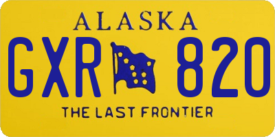 AK license plate GXR820