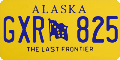 AK license plate GXR825